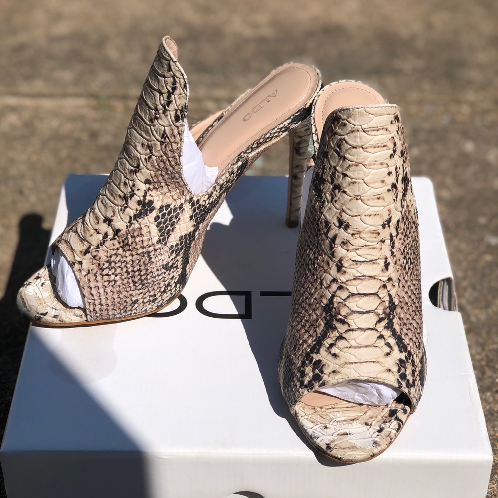 SNAKESKIN BRIRELIA SLIP IN HEELS